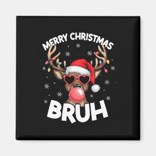 Imã Feliz Natal Bruh Reindeer Engraçado Adolescente de