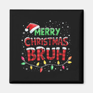 Imã Feliz Natal Bruh Xmas Luzes Santa Hat B