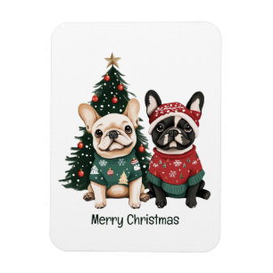 Ímã Feliz Natal - Buldog Francês