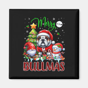 Imã Feliz Natal Bulldog Papais noeis Bonitos Bulldog G