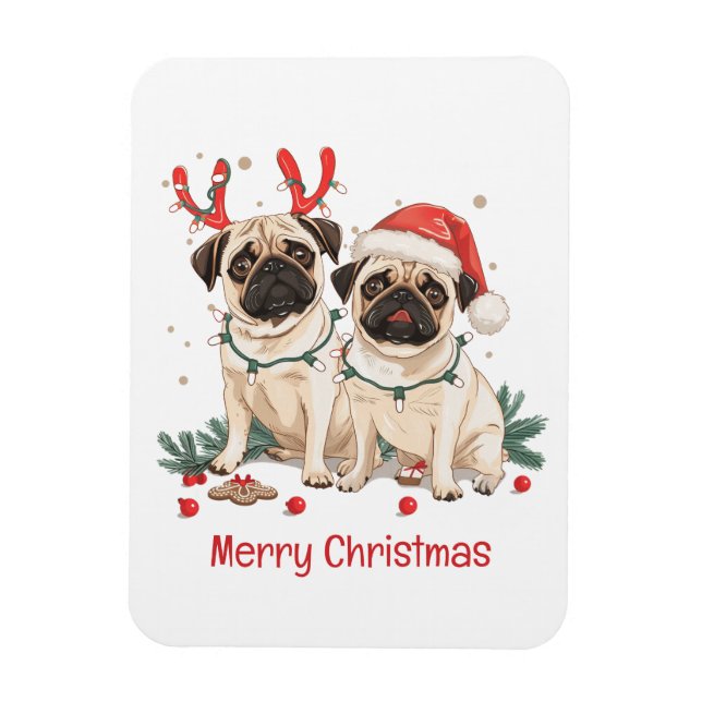 Ímã Feliz Natal Cachorros (Vertical)