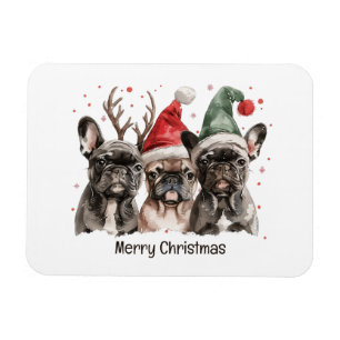 Ímã Feliz Natal - Cães-Rebelde Franceses