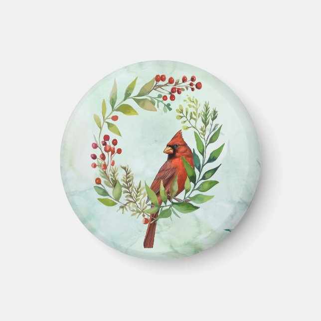 Imã Feliz Natal Cardinal Clássico (Frente)
