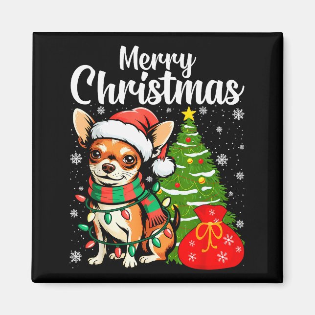 Imã Feliz Natal Chihuahua  (Frente)