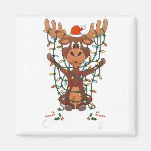 Imã Feliz Natal Christmoose Árvore de Natal Luz dos Al