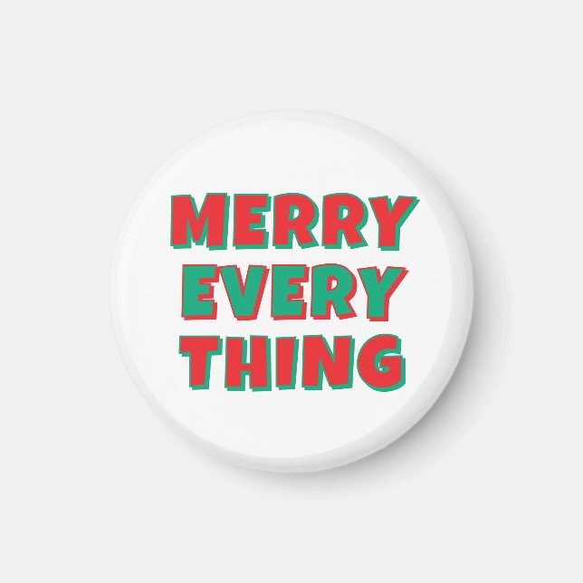 Imã Feliz Natal Clássico Único Minimalista Simples (Frente)