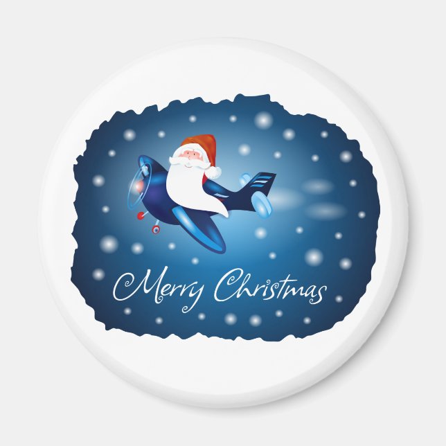 Imã Feliz Natal com Papais noeis (Frente)