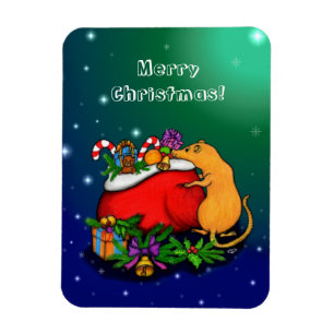 Ímã Feliz Natal com Rat Prince