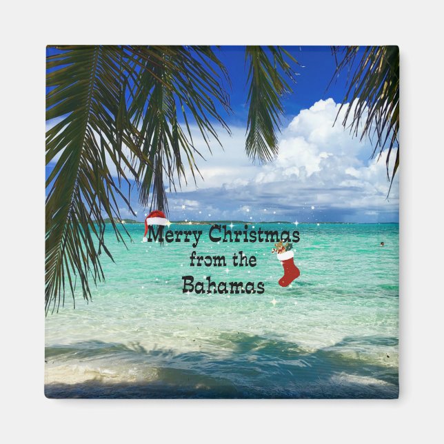 Imã Feliz Natal das Bahamas (Frente)