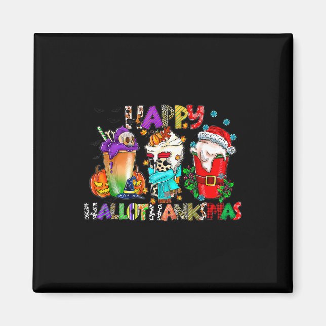 Imã Feliz Natal de Ação de Graças de Halloween HalloOb (Frente)