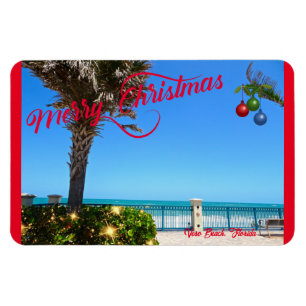 Ímã Feliz Natal de Vero Beach Oceanfront
