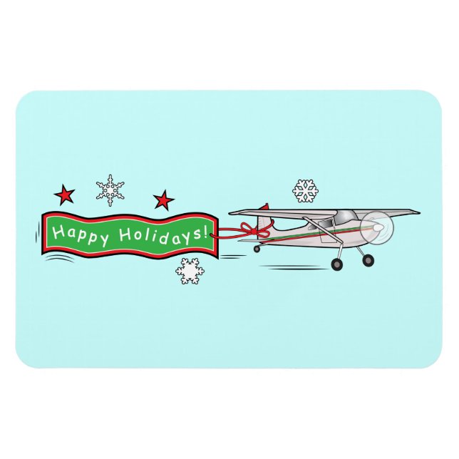 Ímã Feliz Natal do Avião (Horizontal)