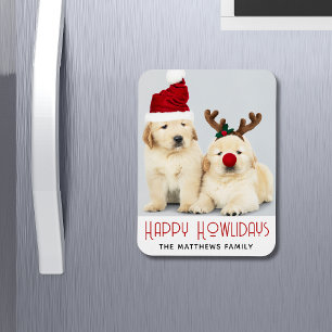Ímã Feliz Natal do Cachorro Feriado Feriado Feriado