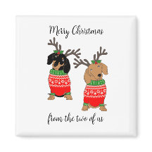 Feliz Natal Dois Dachshances Desenterrados