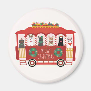 Imã Feliz Natal dos Gatos