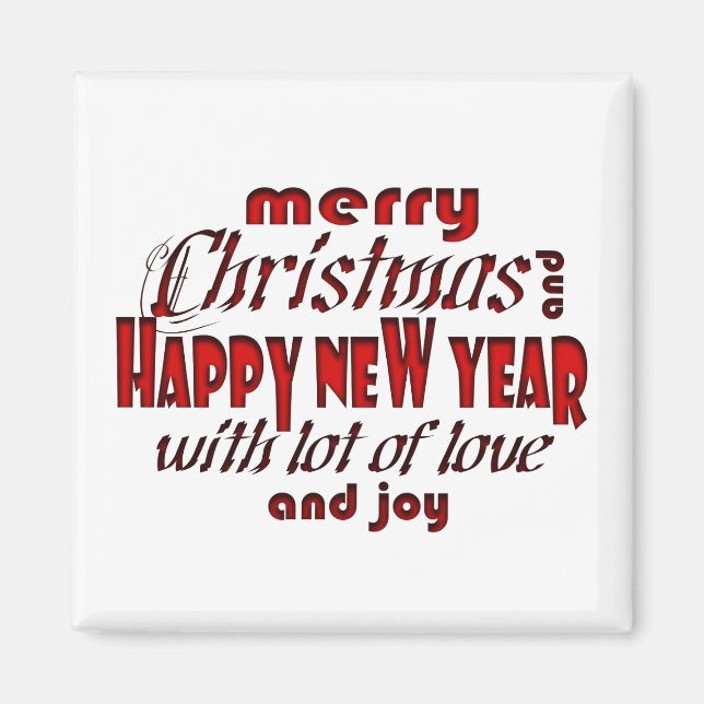 Imã Feliz Natal e Feliz ano novo (Frente)