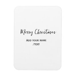 Ímã Feliz Natal Elegante adiciona texto simples modern
