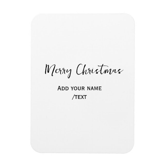 Ímã Feliz Natal Elegante adiciona texto simples modern (Vertical)