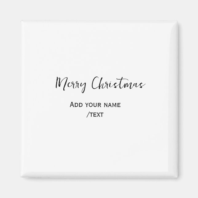 Imã Feliz Natal Elegante adiciona texto simples modern (Frente)