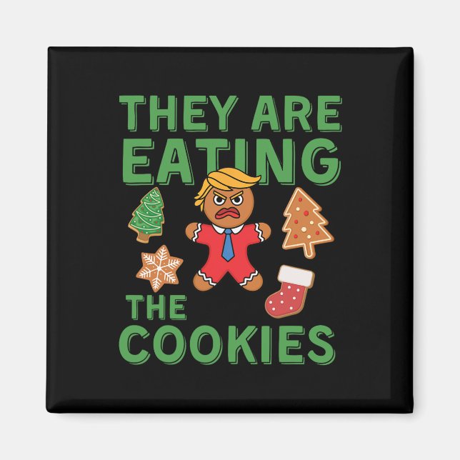Imã Feliz Natal - Eles Estão Comendo Biscoito (Frente)
