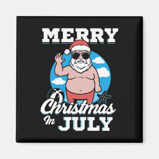 Imã Feliz Natal Em Julho Divertido Papai Noel