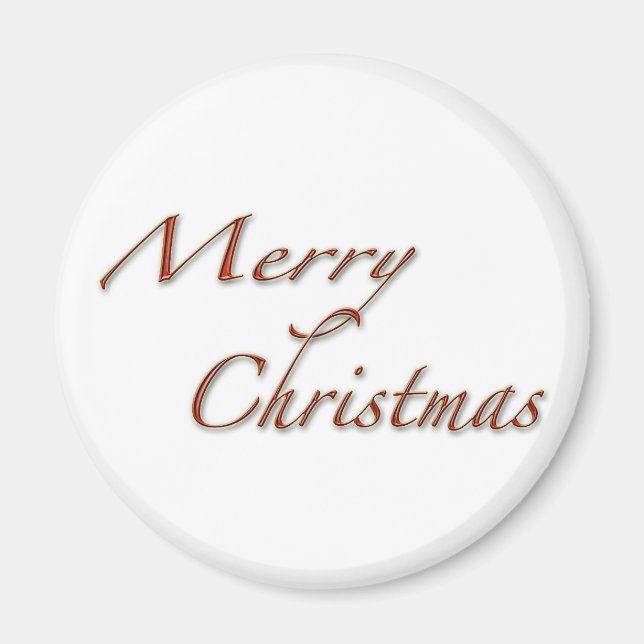 Imã Feliz Natal em Texto Vermelho (Frente)