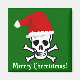 Imã Feliz Natal engraçado do pirata que cumprimenta