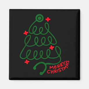 Imã Feliz Natal Estetoscópio Enfermeira Cna Natal Feri