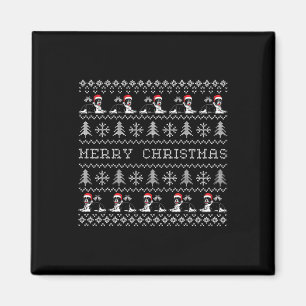 Imã Feliz Natal Família Correspondente Feliz Bulldog C