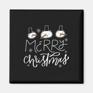 Imã Feliz Natal Família Snowman Homens Xmas