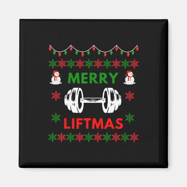 Imã Feliz Natal Feio Presente de Academia  (Frente)