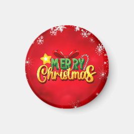 Imã Feliz Natal Feliz Natal Vermelho, feriado verde