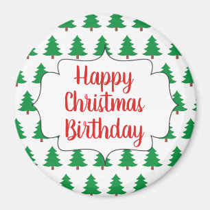 Imã Feliz Natal Feriado de Natal Gift Round Magnet
