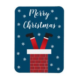 Ímã Feliz Natal Flocos de Neve de Papai Noel