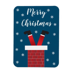 Ímã Feliz Natal Flocos de Neve de Papai Noel