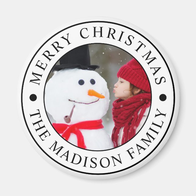 Imã Feliz Natal Foto de Férias (Frente)