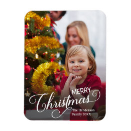 Ímã Feliz Natal Foto Personalizada Simples