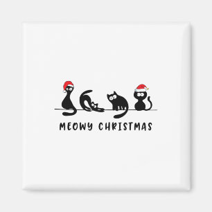Imã Feliz Natal Gatinho Fofinho Gatos Papai Noel 