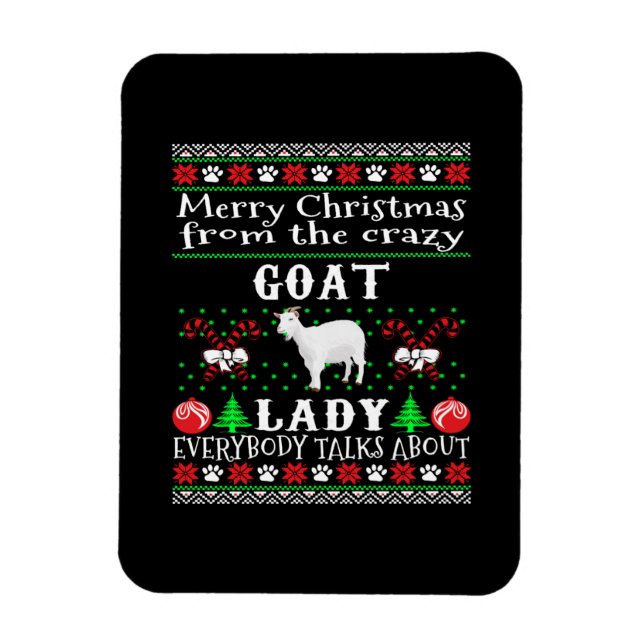 Ímã Feliz Natal Gato Lady Ugly Gift (Vertical)