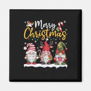 Imã Feliz Natal Gnomos Amantes da Família Xmas Mulhere