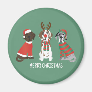 Imã Feliz Natal - Grande Dane Dogs