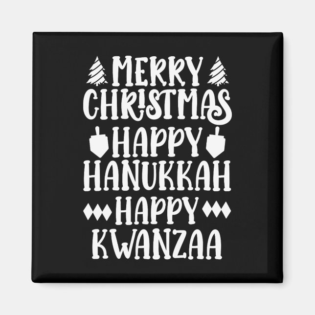 Imã Feliz Natal Hanukkah Feliz Kwanzaa 13 (Frente)