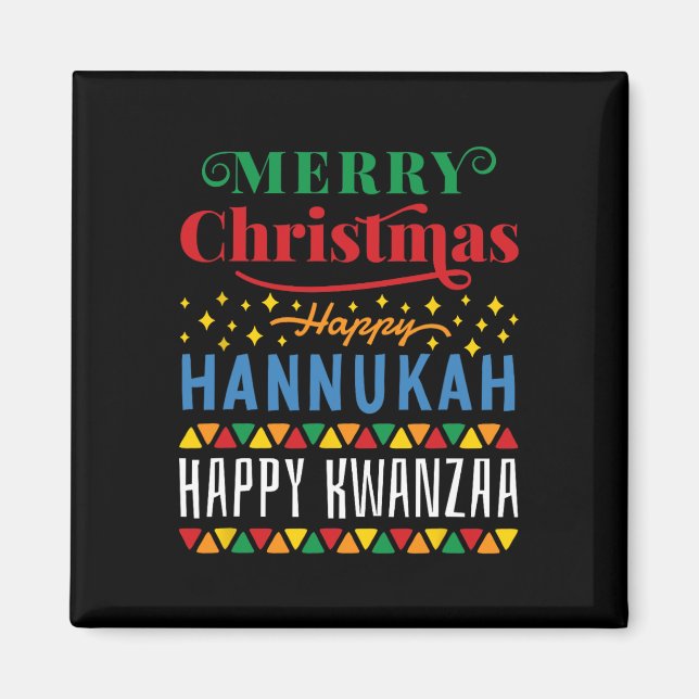 Imã Feliz Natal Hanukkah Feliz Kwanzaa 14 (Frente)