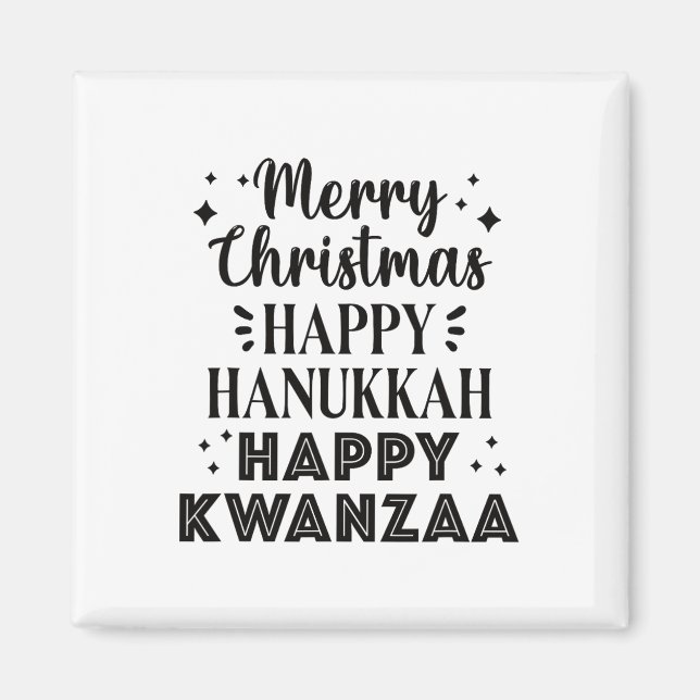 Imã Feliz Natal Hanukkah Feliz Kwanzaa 5 (Frente)