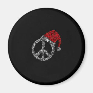 Imã Feliz Natal Hippies Símbolo Santa Claus Hat