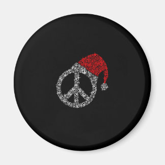 Imã Feliz Natal | Hippies Símbolo Santa Claus Hat