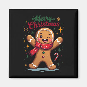 Imã Feliz Natal Homem de Biscoito Ginger Cute Festa de