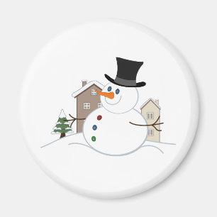 Imã Feliz Natal Ilustração de Neve