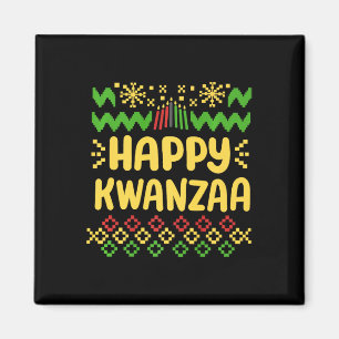 Imã Feliz Natal Kwanzaa Estilo de Suéter Feio Africano