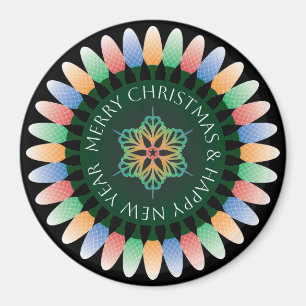 Imã Feliz Natal Lights Magnet